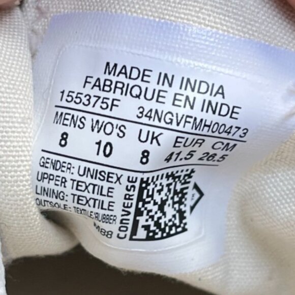 Converse Chuck Taylor All Star Low Mens Size 8 Womens 10 Gray Shoes Sneakers - Picture 9 of 10